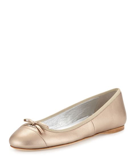 metallic PRADA Women Flats 